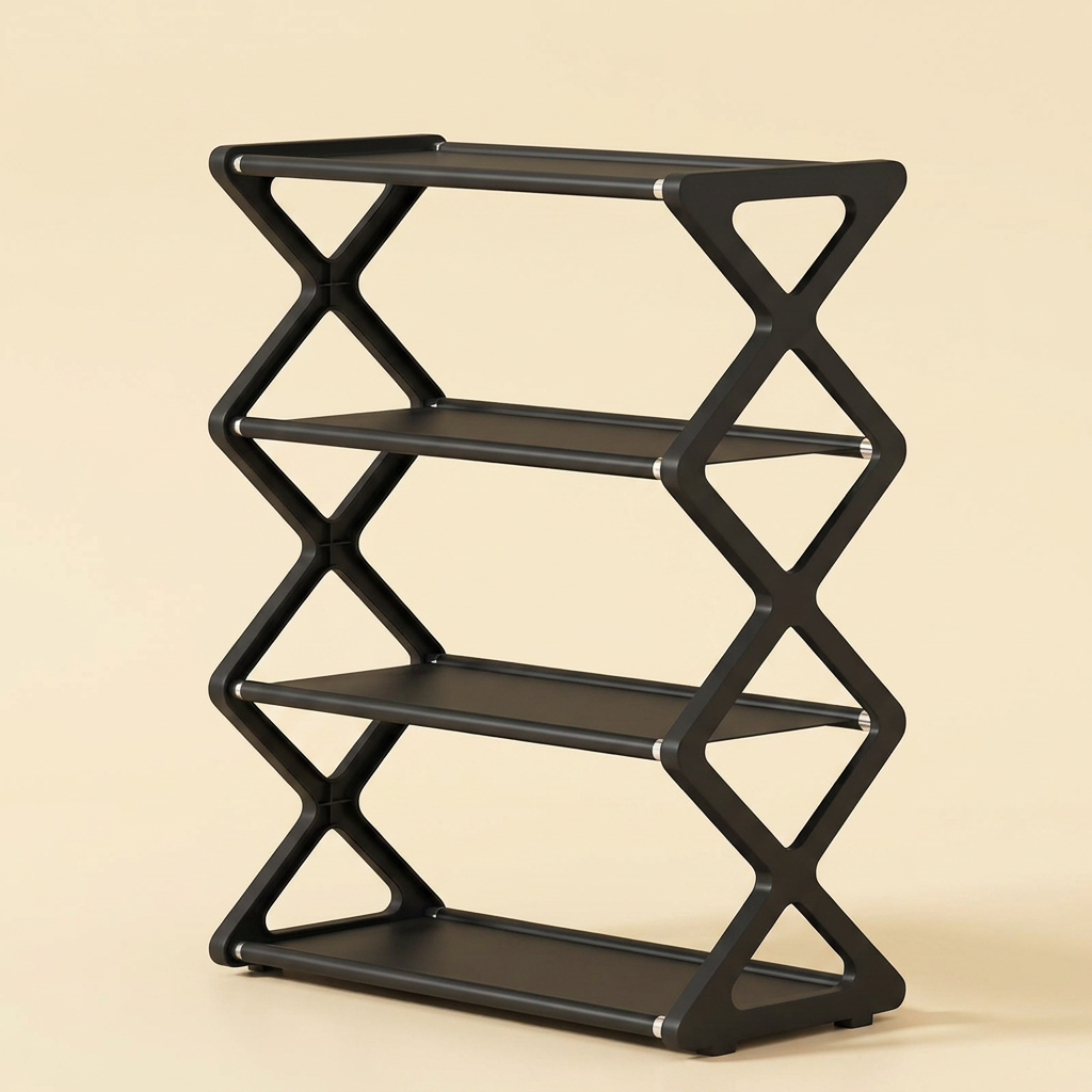 Zig-Zag 4-Tier Shoe Rack